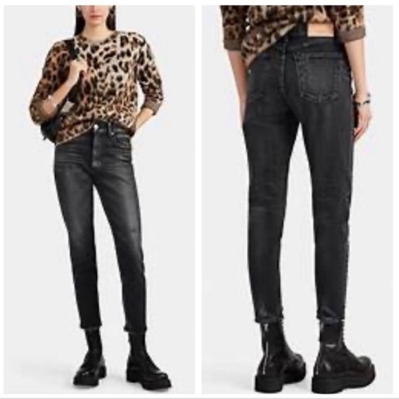 Moussy Denim - Moussy vintage SAAB black slightly intentionally distressed black denim size 27